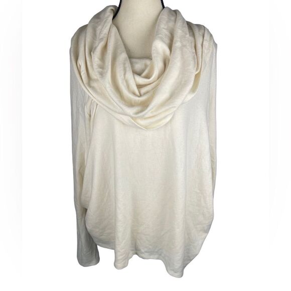 Gibson Look Women’s Cream (Ivory) Convertible Neckline Cozy Tunic Size : M & XL - Picture 3 of 7